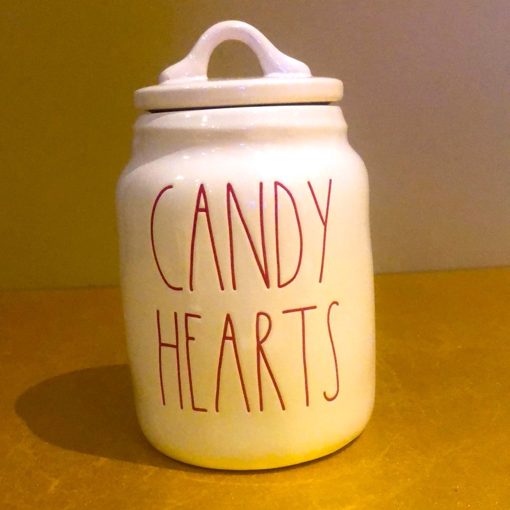 NEW Rae Dunn CANDY HEARTS Canister Jar